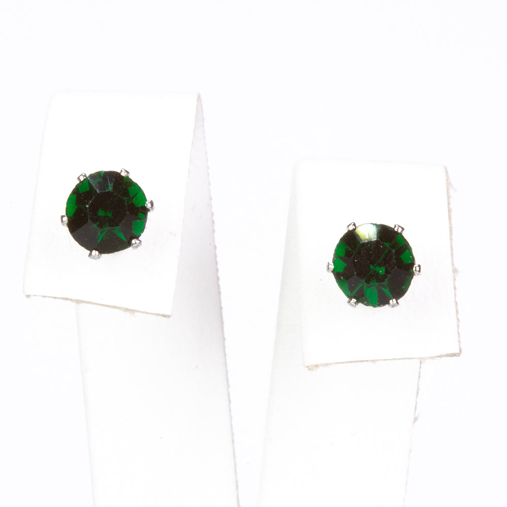 Pozlátené Zliatinové Sada s Červeným Emporia® Krištáľom a so Zeleným Emporia® Krištáľom ( Náušnice )