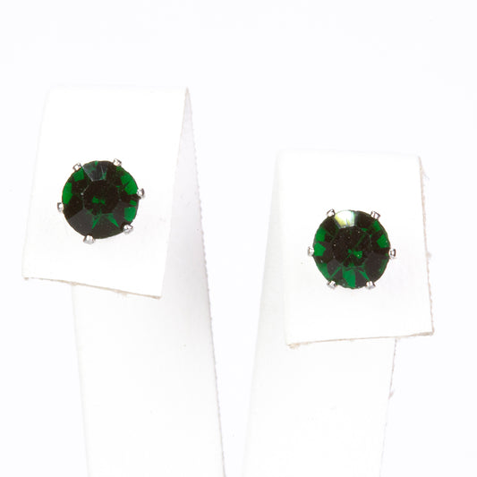 Pozlátené Zliatinové Sada s Červeným Emporia® Krištáľom a so Zeleným Emporia® Krištáľom ( Náušnice )