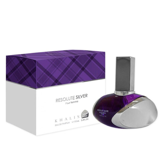 100 ml Eau de Parfum Resolute Silver, orientálne ovocná sladká vôňa pre žieny