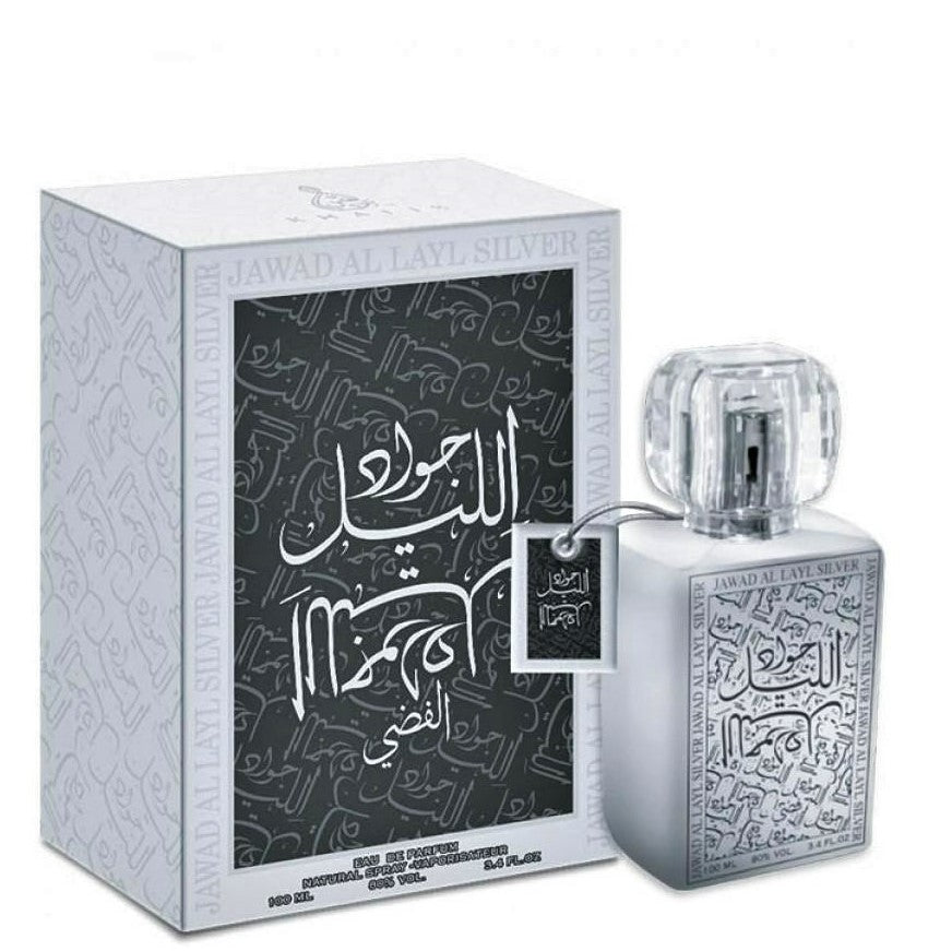 100 ml Eau de Parfum Jawad Al Layla Silverpižmová ovocná vôňa pre mužov a ženy 1 