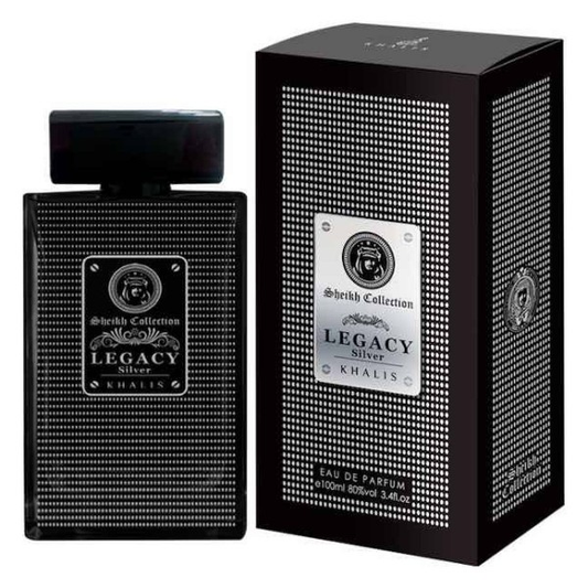 100 ml Eau de Perfume LEGACY SILVER Ovocná a Kožená Vôňa pre Mužov