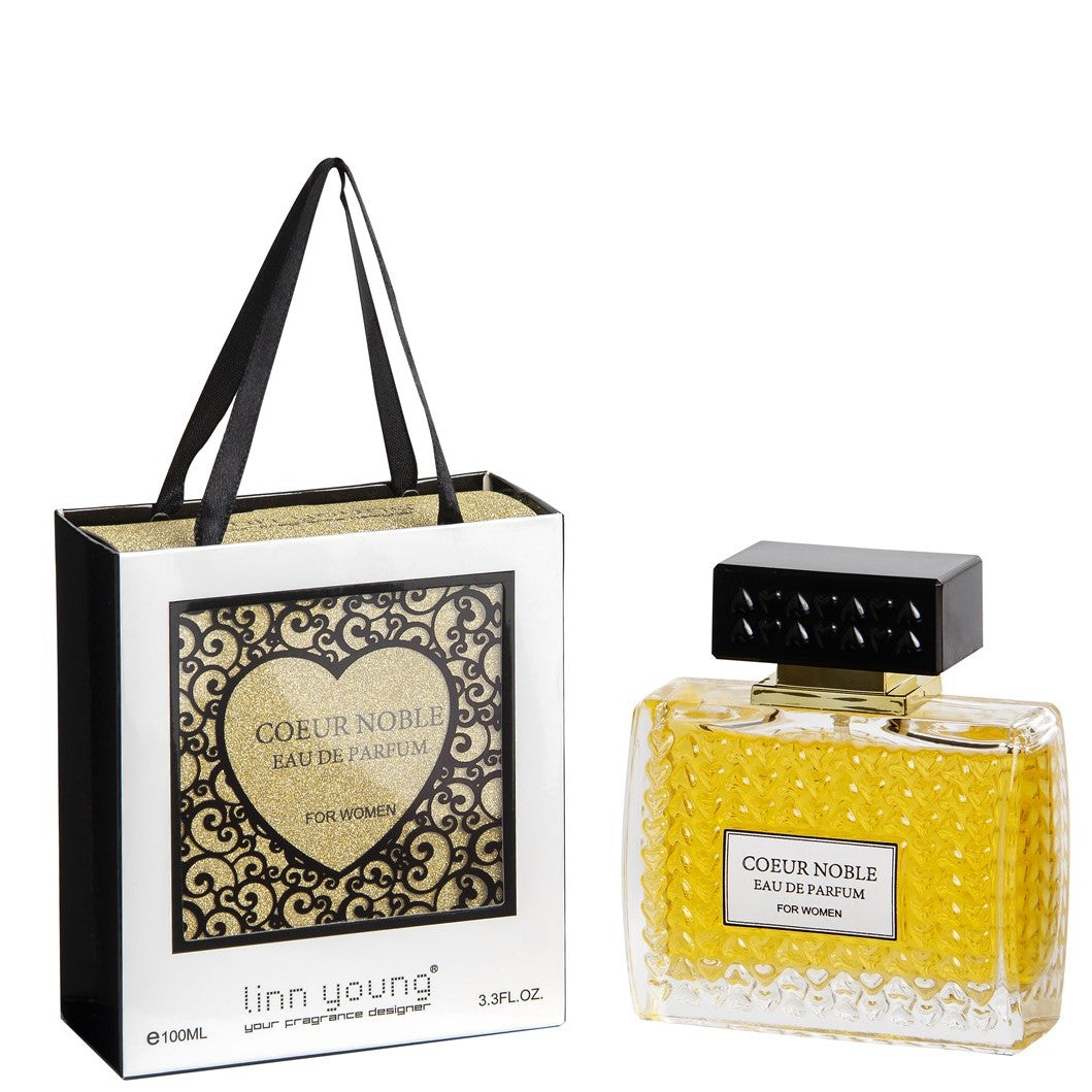 100 ml Eau de Parfum "COEUR NOBLE" Kvetinovo Drevitá Vôňa pre Ženy, s 6% obsahom esenciálnych olejov