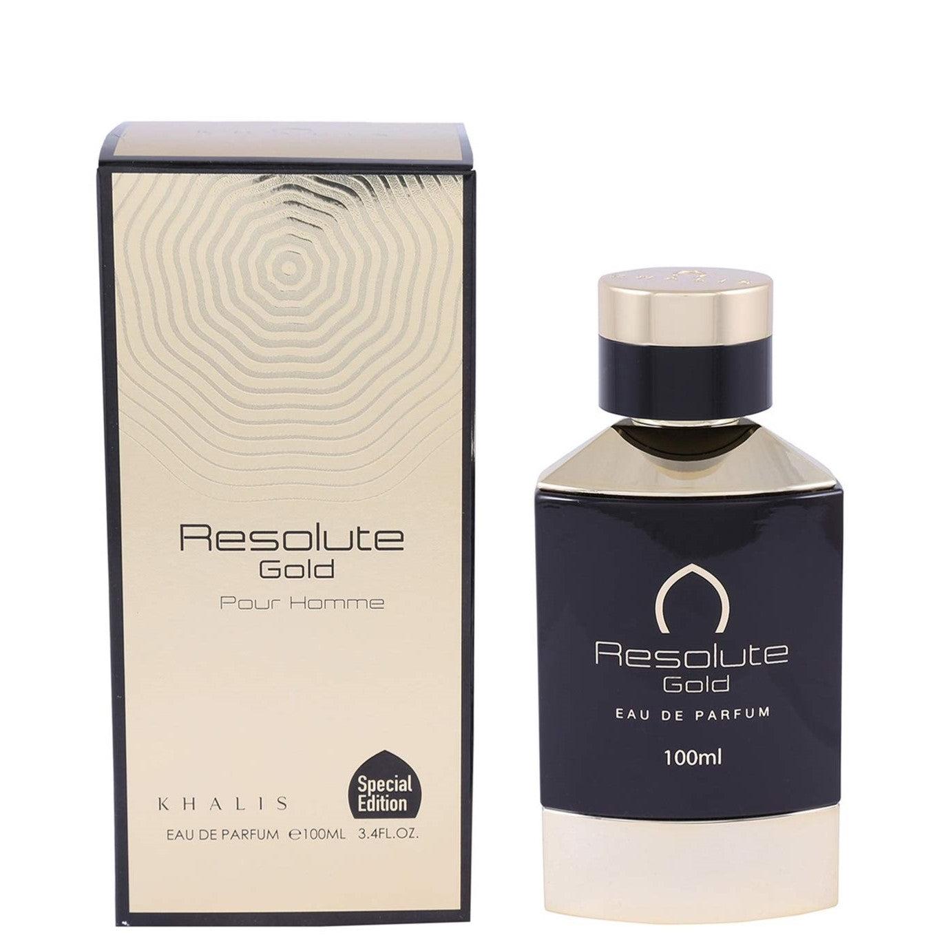 100 ml Eau de Perfume RESOLUTE GOLD Korenistá drevitá vôňa pre mužov
