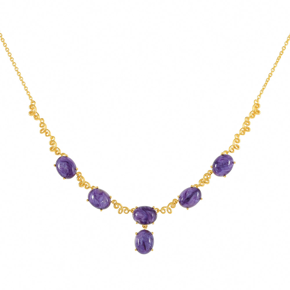 Pozlátený Strieborný Náhrdelník s Čaroitom 1 