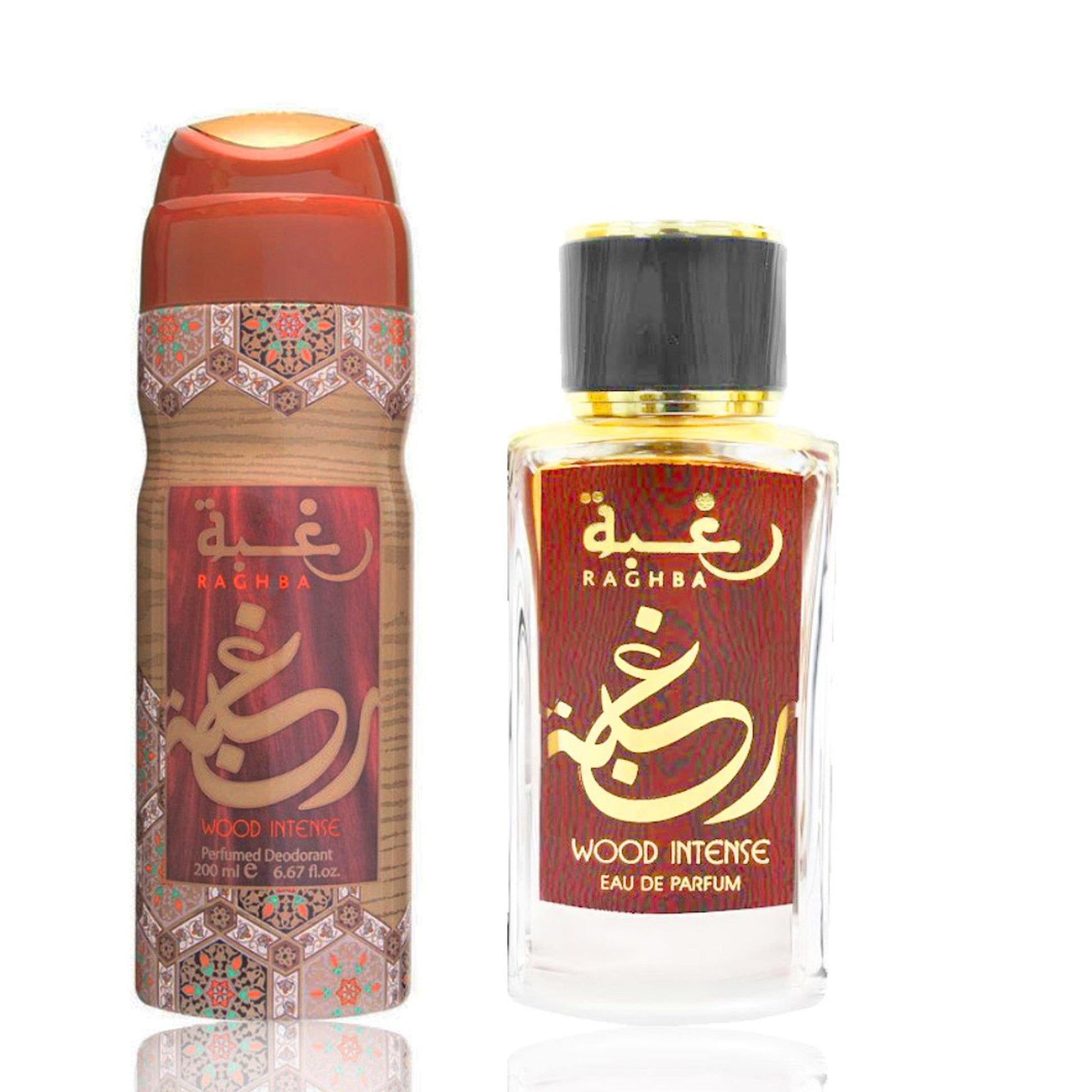 100 ml Eau de Parfume Raghba Wood Intense + 200 ml Deo Darčeková Sada Intenzívna Sladká Orientálna Vôňa pre Mužov 2 100 ml Eau de Parfume Raghba Wood Intense + 200 ml Deo Darčeková Sada Intenzívna Sladká Orientálna Vôňa pre Mužov - KlenotTV.sk