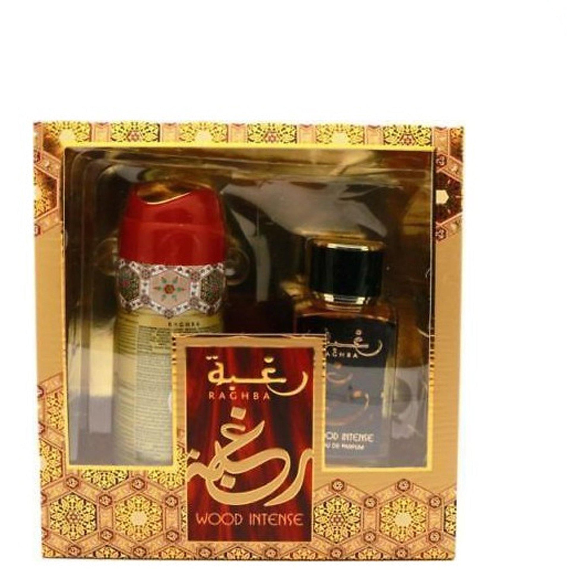 100 ml Eau de Parfume Raghba Wood Intense + 200 ml Deo Darčeková Sada Intenzívna Sladká Orientálna Vôňa pre Mužov 1 100 ml Eau de Parfume Raghba Wood Intense + 200 ml Deo Darčeková Sada Intenzívna Sladká Orientálna Vôňa pre Mužov - KlenotTV.sk