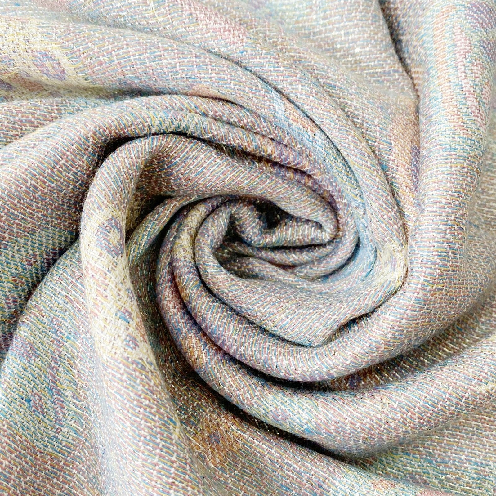 Šál-šatka zo 100% Pravého Pashmina Kašmíru, 70 cm x 170 cm, Lesklá biela farba s motýľom vzorom 5 