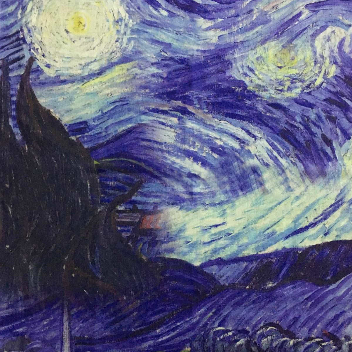Vlnený šál-šatka, 70 cm x 180 cm, Van Gogh - Starry Night 6 