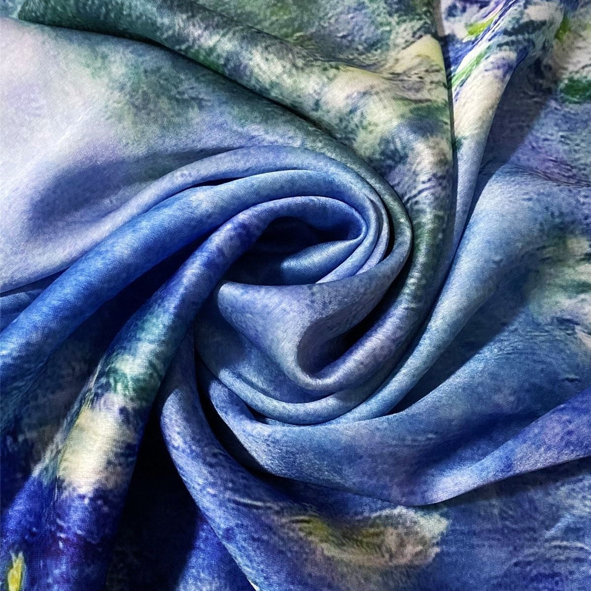 Hodvábny šál-šatka, 70 cm x 180 cm, Claude Monet - Water Lilies