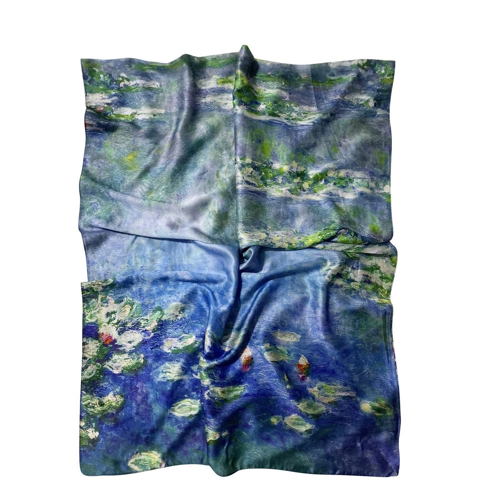 Hodvábny šál-šatka, 70 cm x 180 cm, Claude Monet - Water Lilies 3 