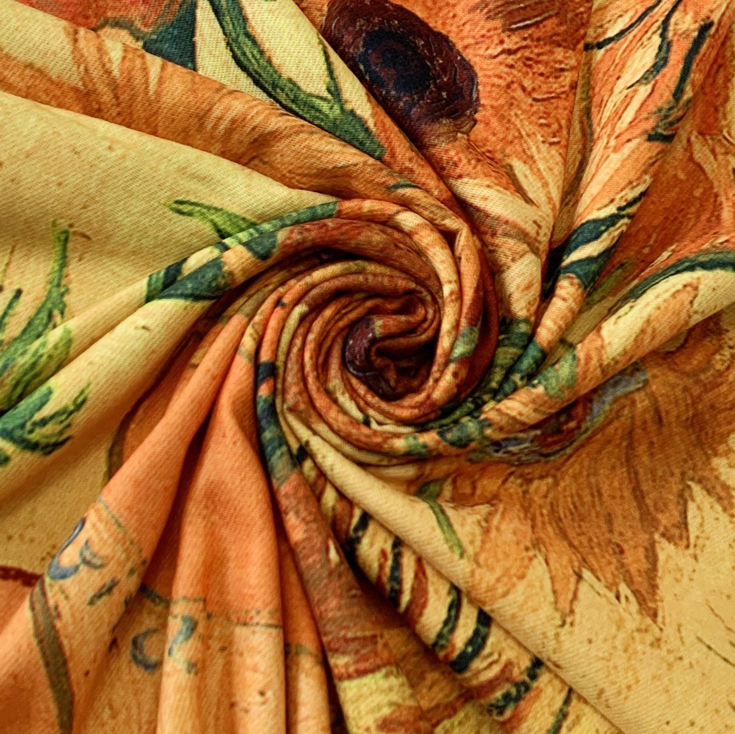 Vlnený šál-šatka, 70 cm x 180 cm, Van Gogh - Sunflowers