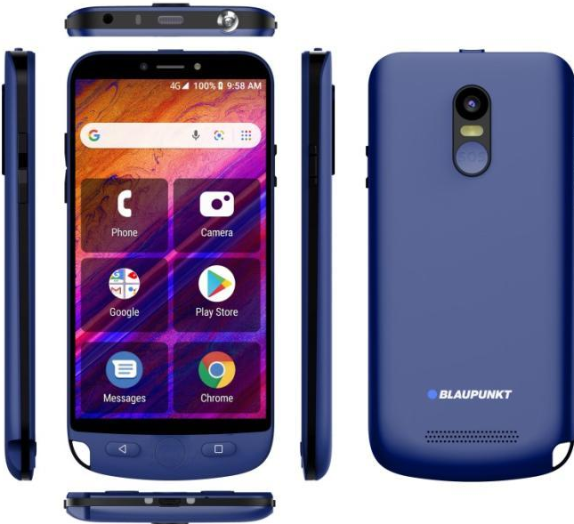 Blaupunkt Guardian Ergonomický Chytrý Telefón Nezávislý na SIM karte s Funkciou Tiesňového Volania 2 