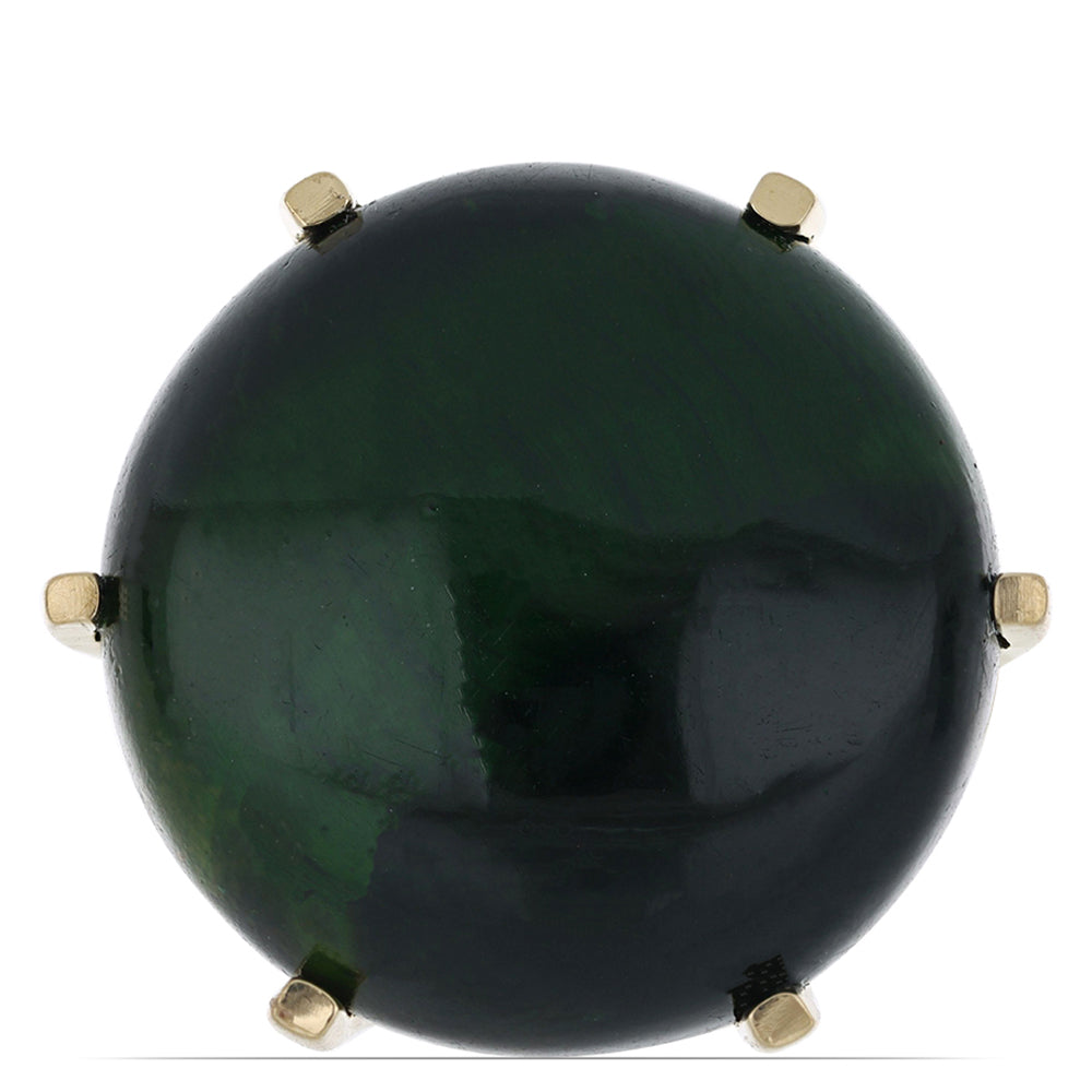 Pozlátený Strieborný Prsteň s so Zeleným Tigrím Okom 1 