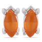 Strieborné Náušnice s Oranžovým Opálom z Lega Dembi