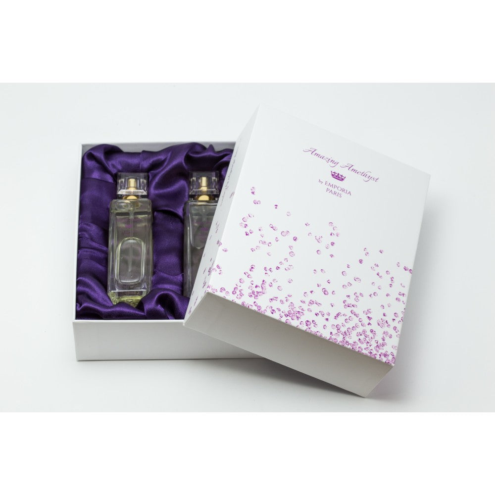 2 x 30ml Eau De Parfum Dámsky Parfém so Sladkou Vôňou Pomarančového Kvetu a Jazmínu s Pravými Ametysty 1 