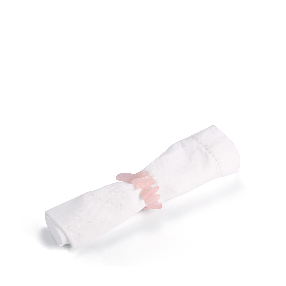 Gemporia: Sada 4 prsteňov na obrúsky z drahých kameňov - Rose Quartz ATGW 240 karátov 3 